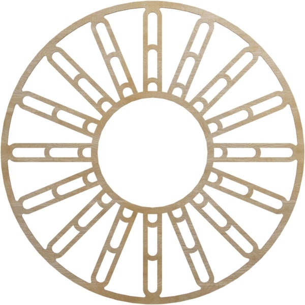 Ekena Millwork Hale Wood Fretwork Pierced Ceiling Medallion, Hickory, 40"OD x 14 1/2"ID x 3/8"T CMWP40X40X0375HHHI - main